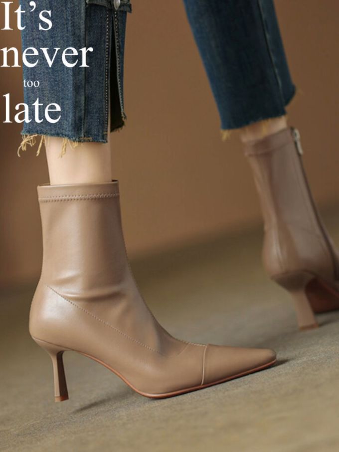 高跟 细跟 皮革 