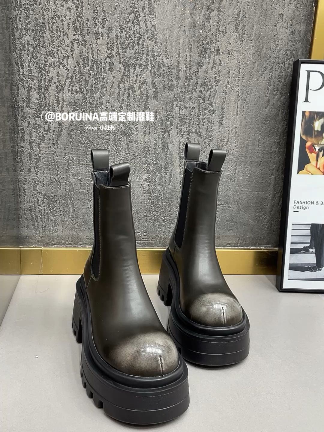 圆头 松紧带 皮革  - VALI鞋履AI设计主图