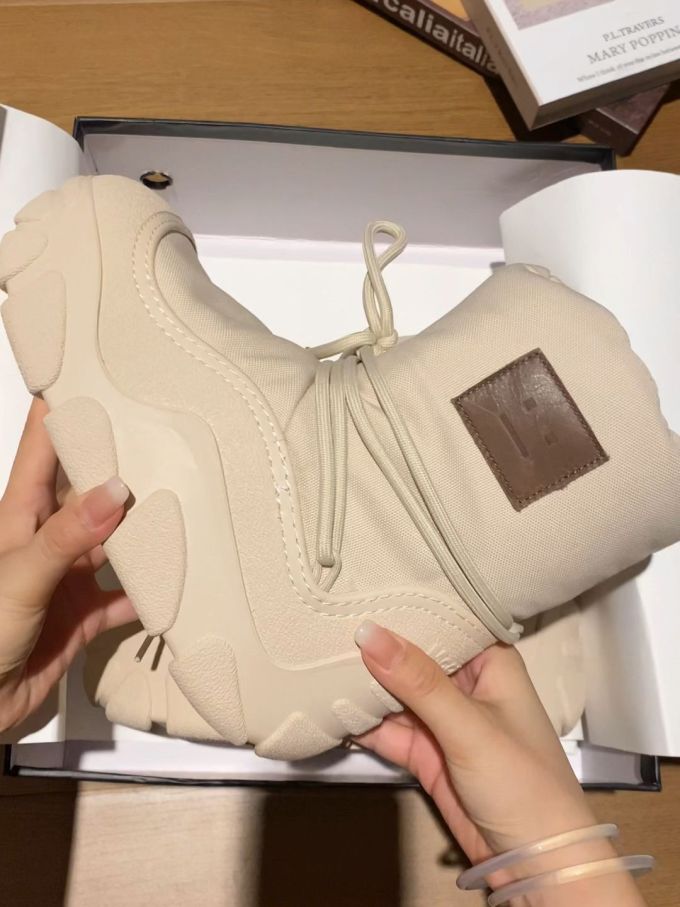 高帮 系带 皮革 