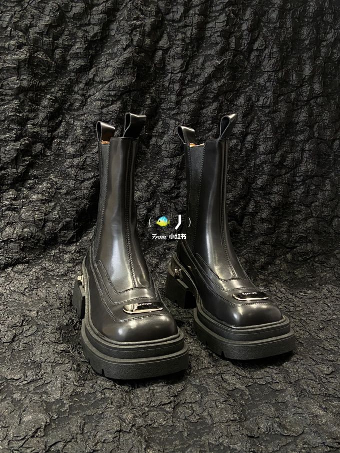 方头 松紧带 皮革 