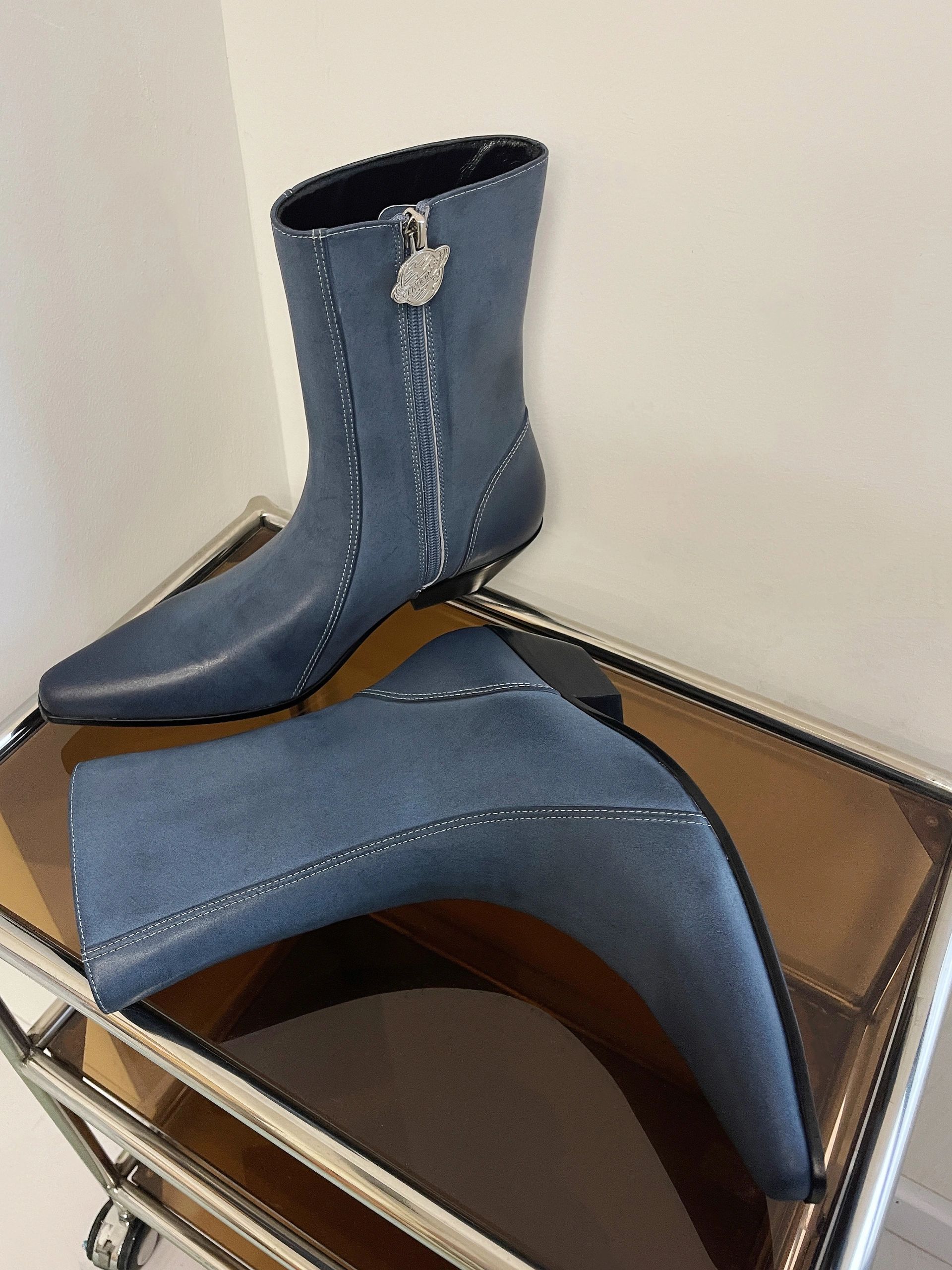 尖头 拉链 皮革  - VALI鞋履AI设计主图