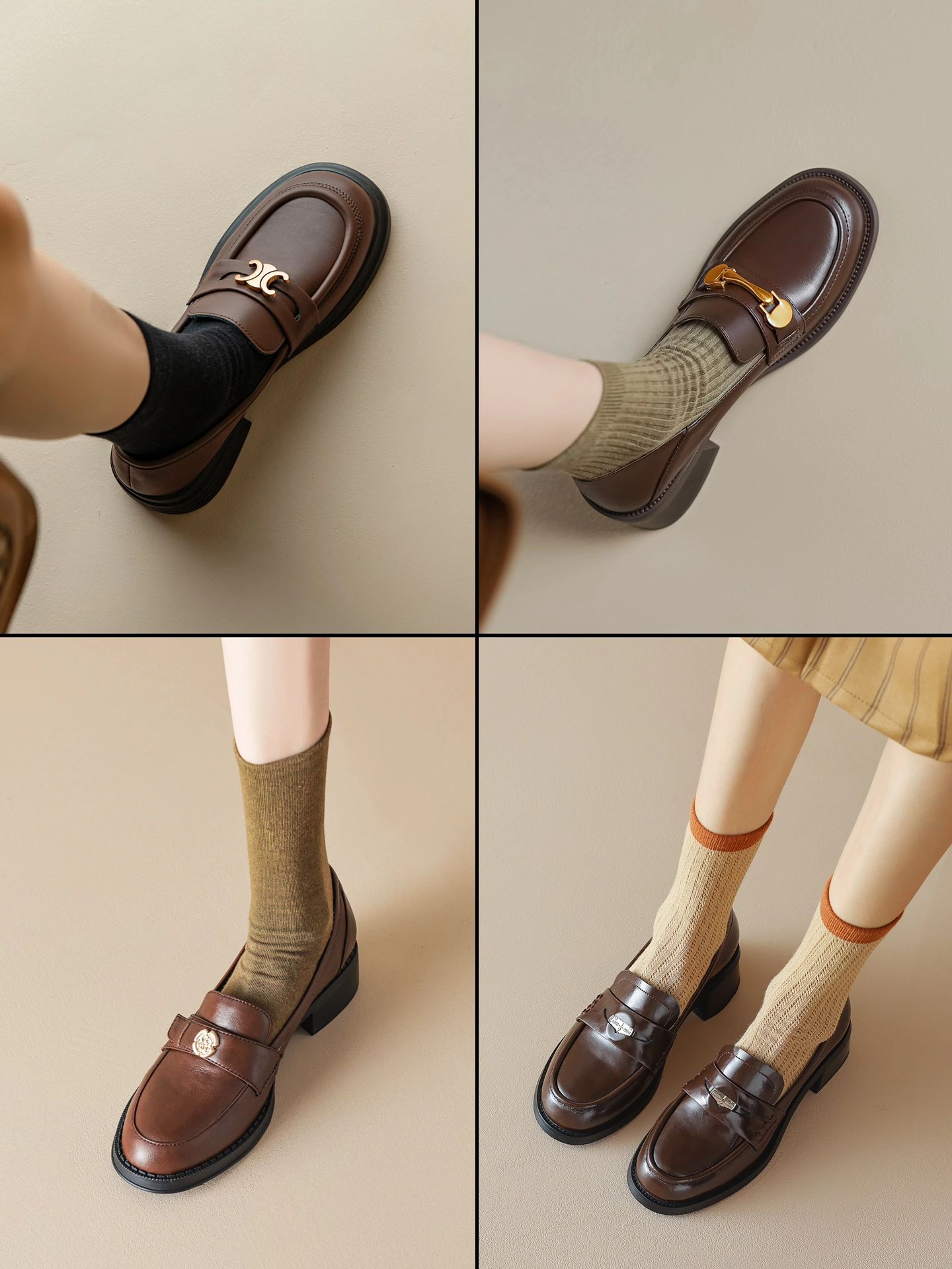 圆头 低帮 一脚蹬 深口鞋 皮革  - VALI鞋履AI设计主图