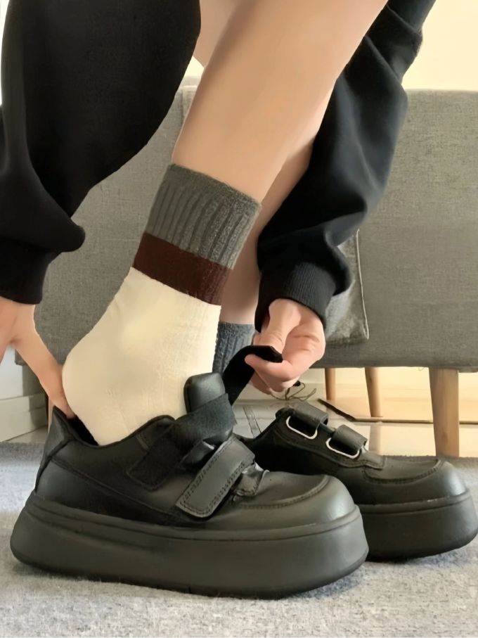 低帮 魔术贴 皮革 