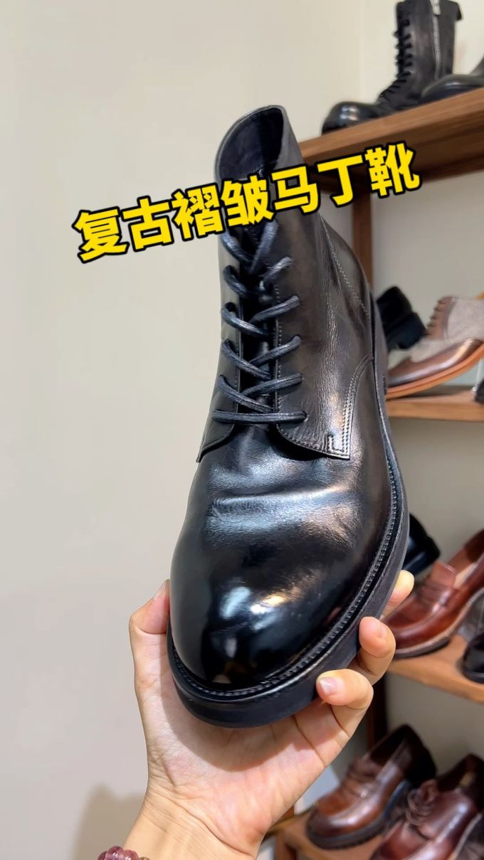 圆头 系带 皮革