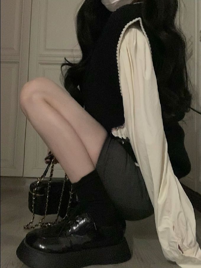 抽褶 海盗黑 灰羽色