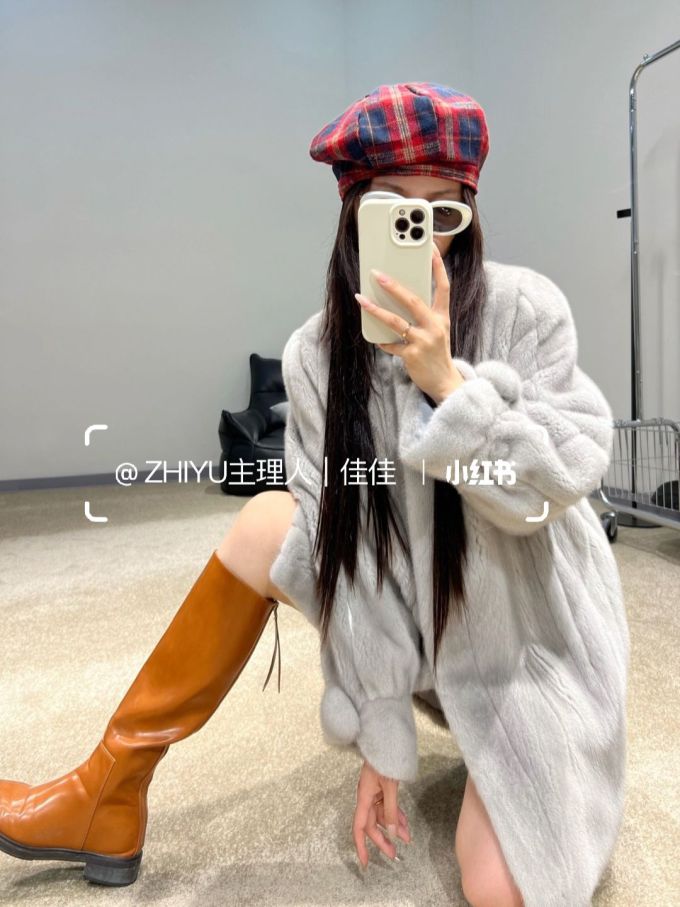 皮草面料 H型 鸽羽色 沙白色 香雪球色 韩系休闲 休闲