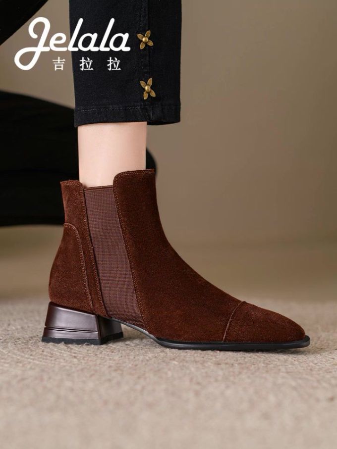低跟 粗跟 皮革