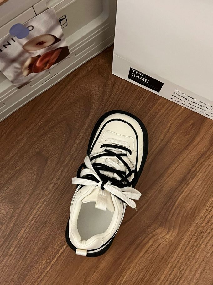 中帮 系带 皮革