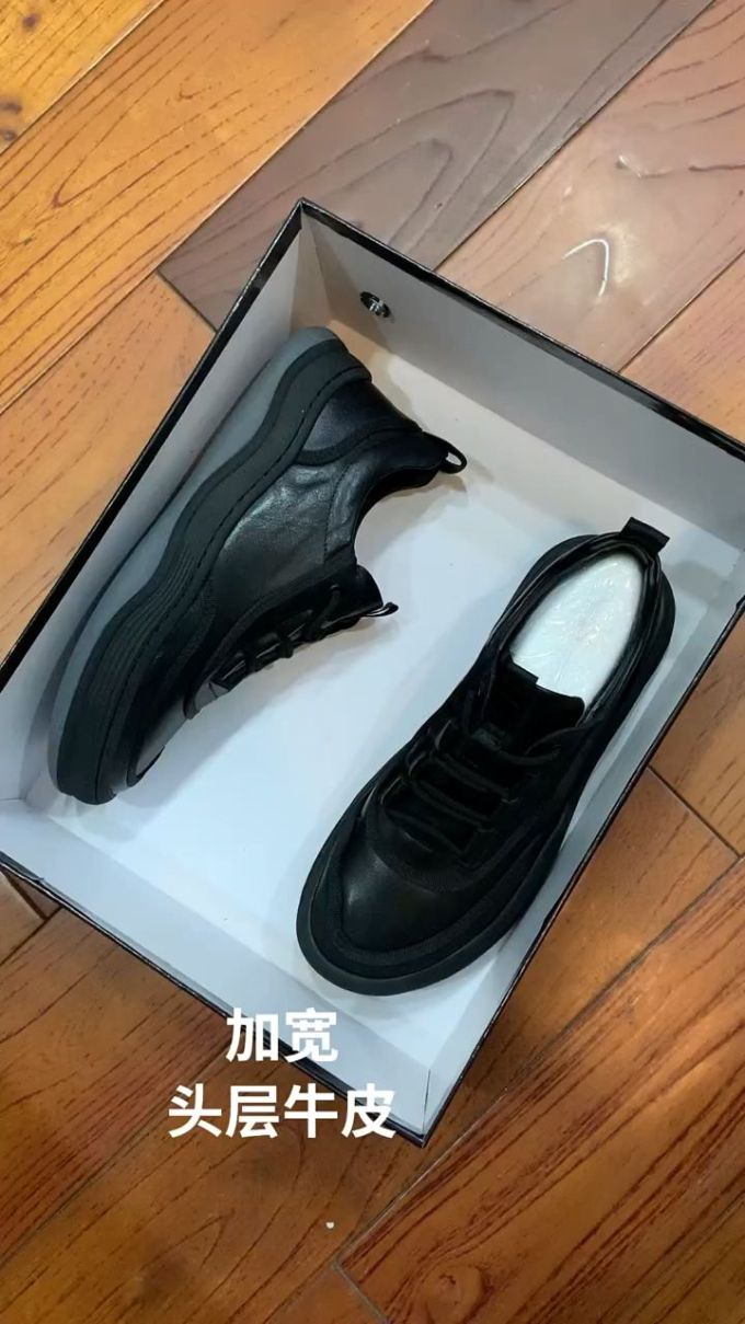 厚底 系带 皮革