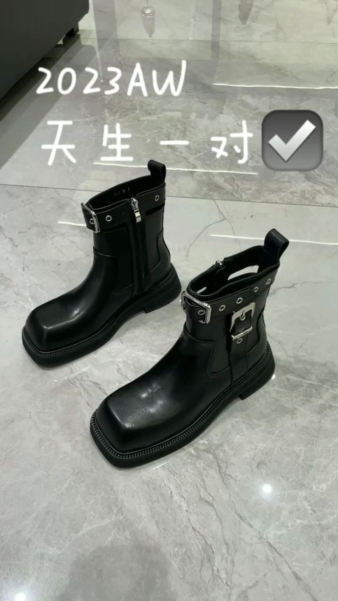 方头 袢扣 皮革 拉链 