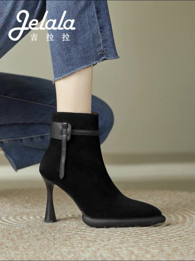 高跟 皮革 
