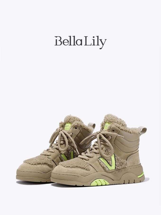 高帮 系带 皮革