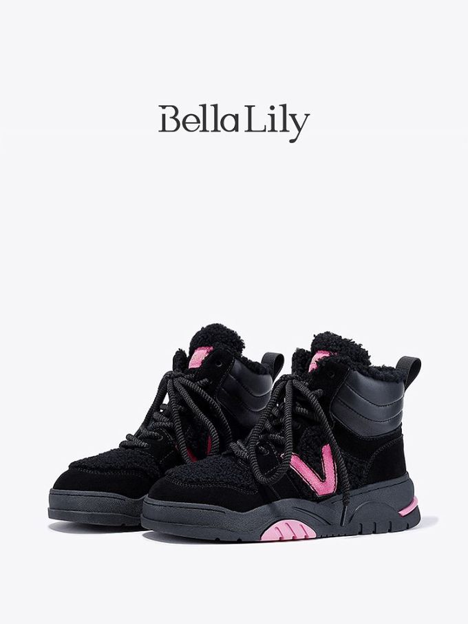 高帮 系带 皮革
