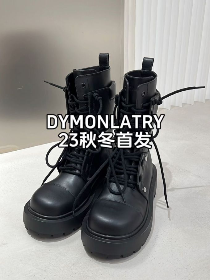 圆头 系带 皮革 