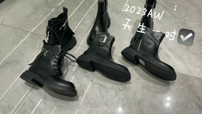 圆头 系带 皮革