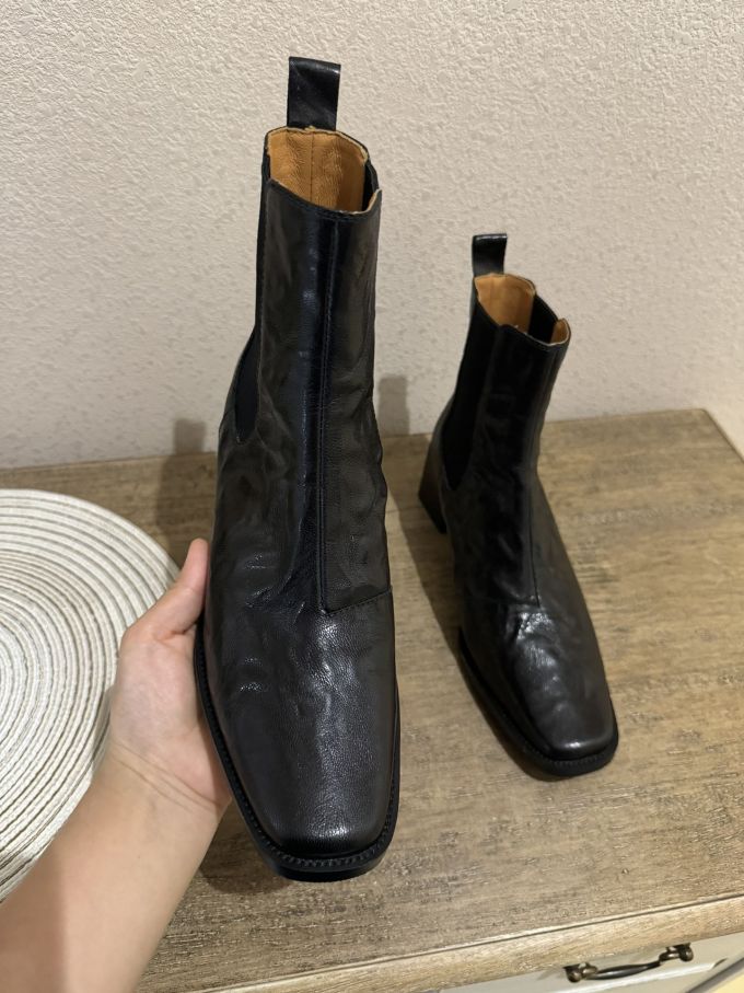 方头 松紧带 皮革
