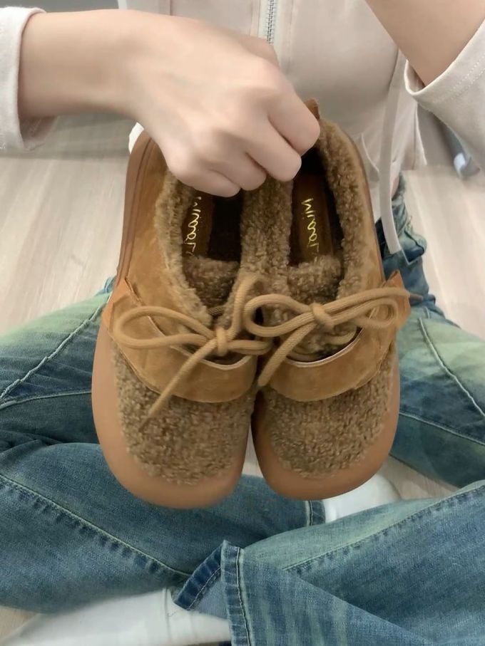圆头 低帮 深口鞋 皮革