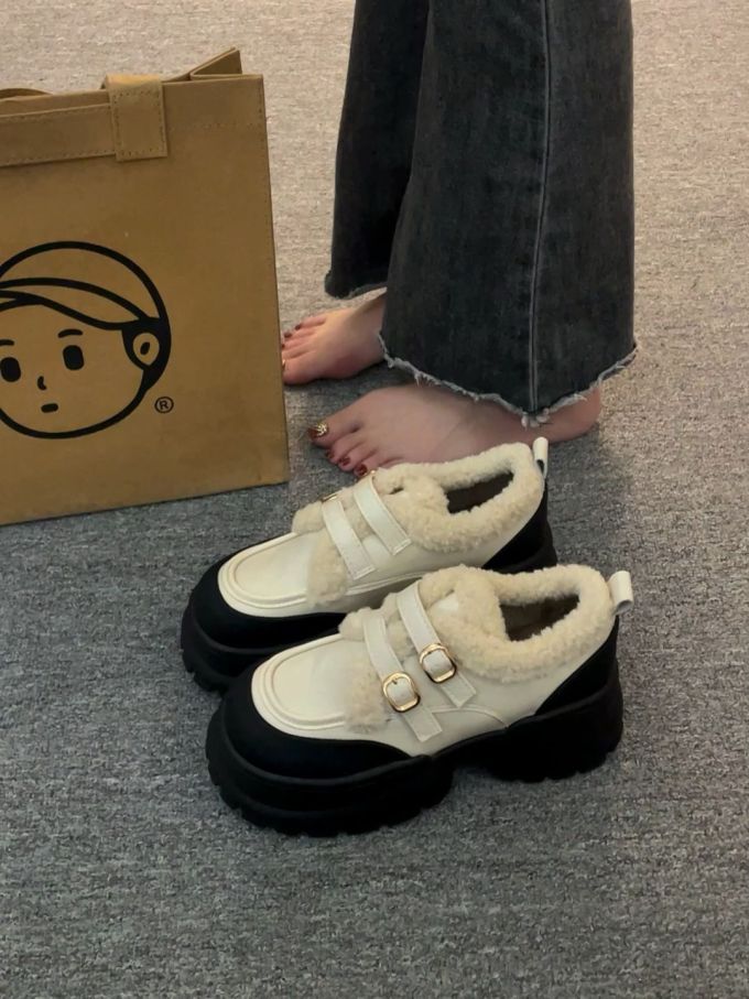低帮 一脚蹬 袢扣 皮革 