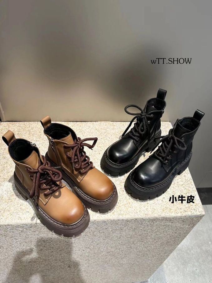 圆头 系带 皮革