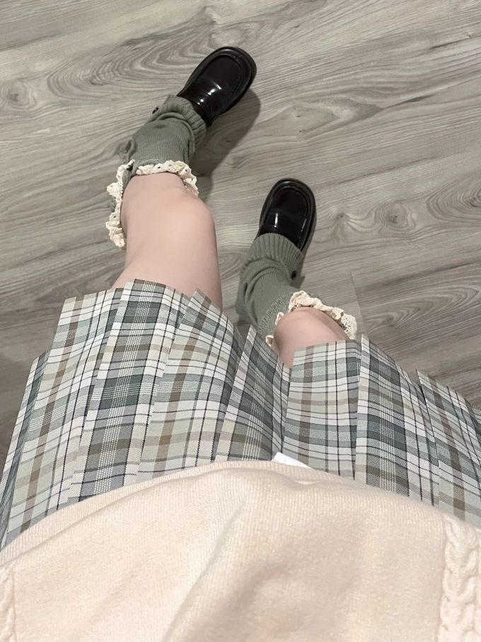 棉麻 A型 格纹/菱格 月光灰色 火石灰