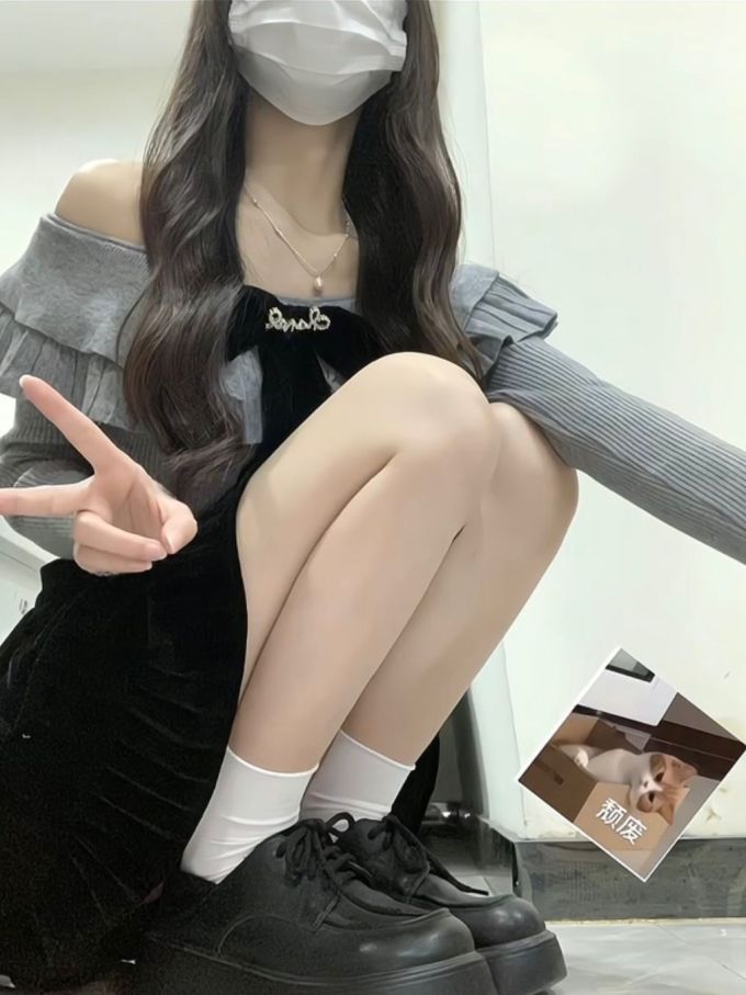 丝绒 S型 拼接 踢踏舞鞋色 ABG辣妹 辣妹 