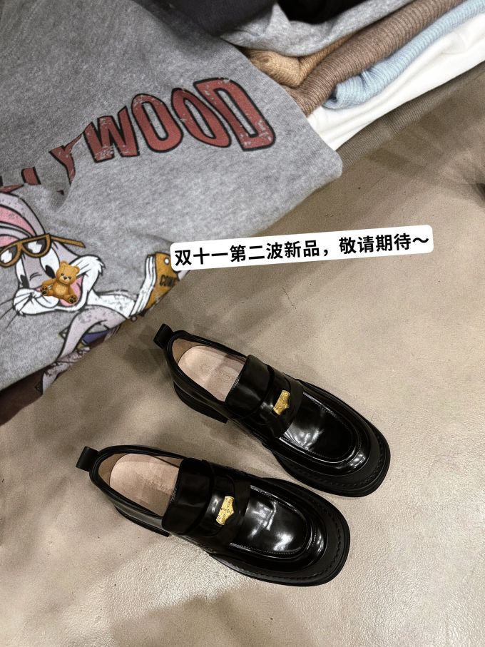 圆头 低帮 皮革 