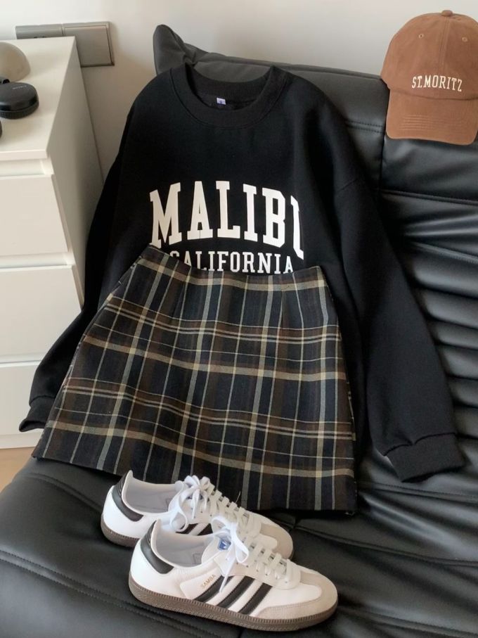 针织面料 圆形领 格纹/菱格 文字图案 拼接 印花 踢踏舞鞋色 