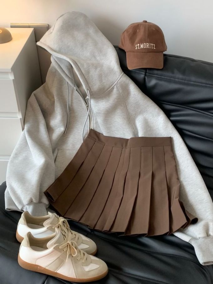 针织面料 连帽领 野牛色 暗土褐色 僧袍色 