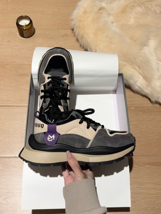 高帮 系带 皮革 