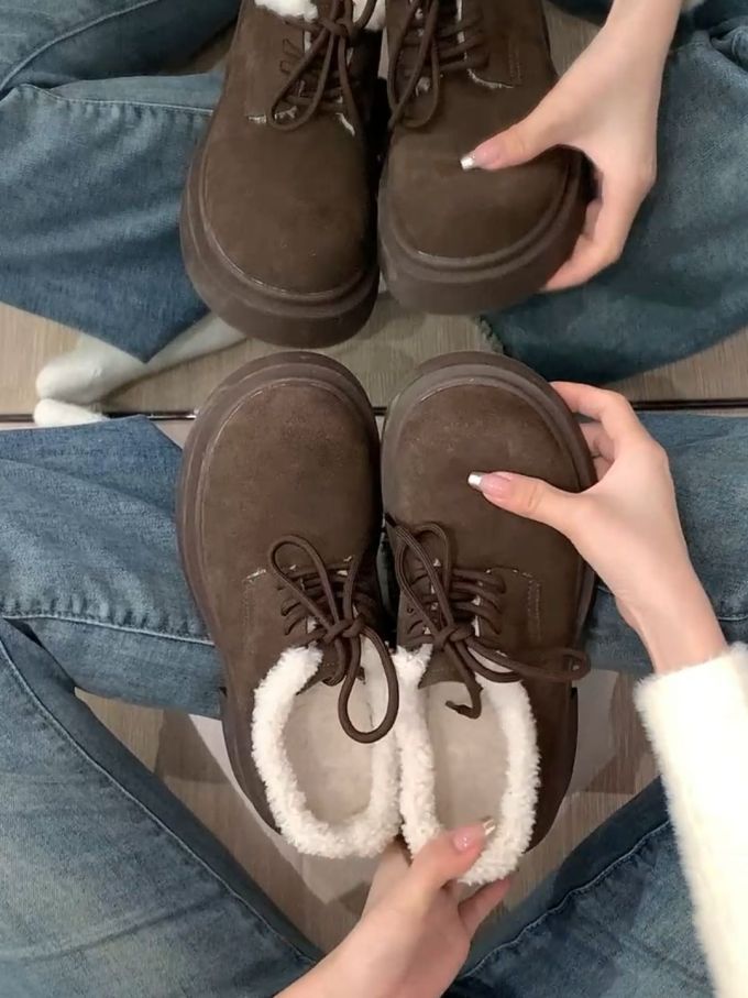 低帮 系带 皮革 