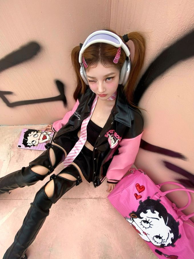 翻领 撞色/渐变 拼接 贴布绣 巧克力酱色 菊苣咖啡 Y2K 辣妹