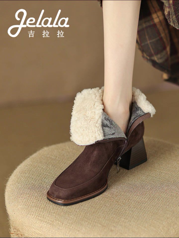 高跟 粗跟 方头 皮革  - VALI鞋履AI设计主图