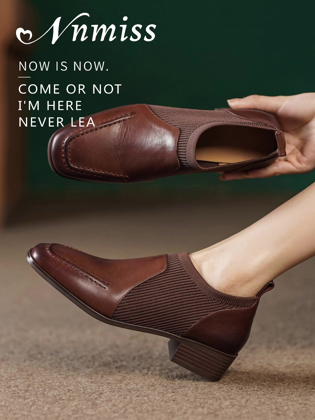 低跟 粗跟 松紧带 皮革  - VALI鞋履AI设计主图