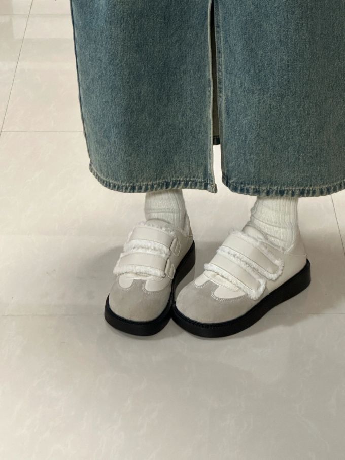 圆头 魔术贴 中口鞋 皮革