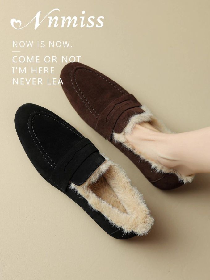 低帮 一脚蹬 深口鞋 皮革 