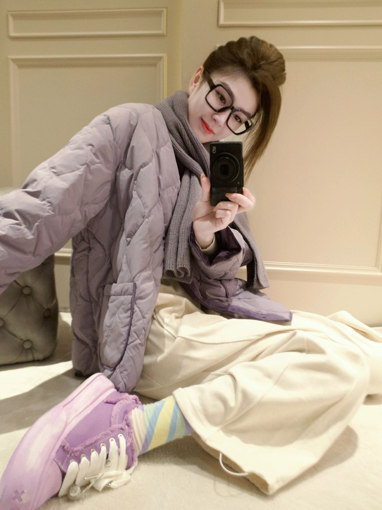 防护功能 H型 立领 绗缝 菊苣咖啡 小鹿色 玫瑰褐粉 基础拉链 韩系休闲 休闲  - VALI鞋履AI设计主图