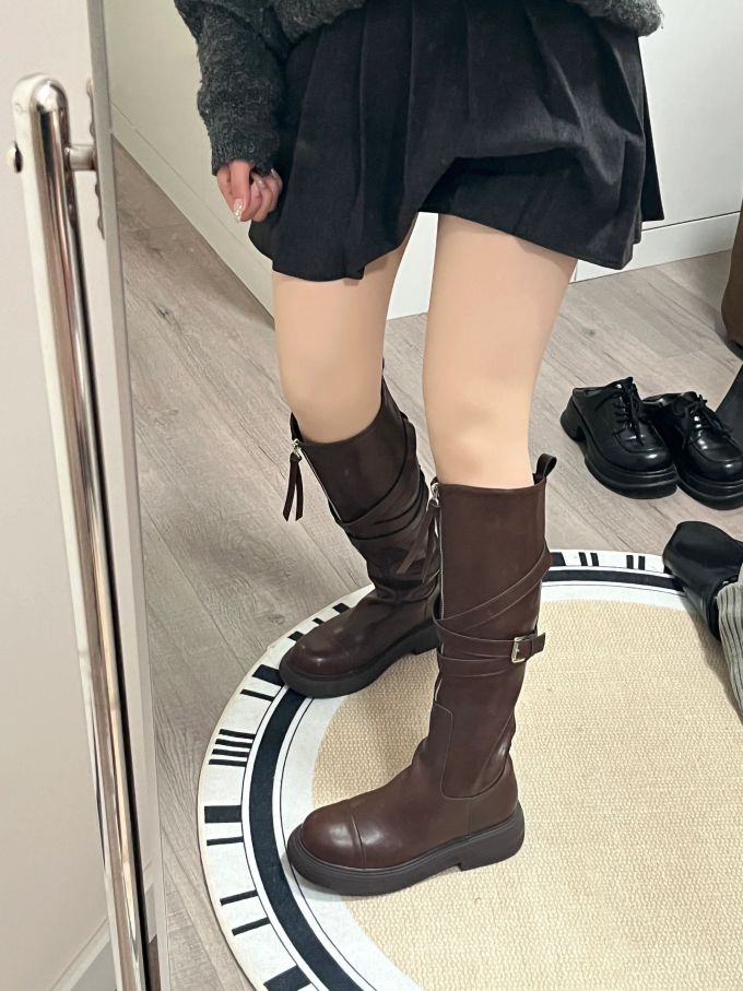 圆头 皮革 拉链