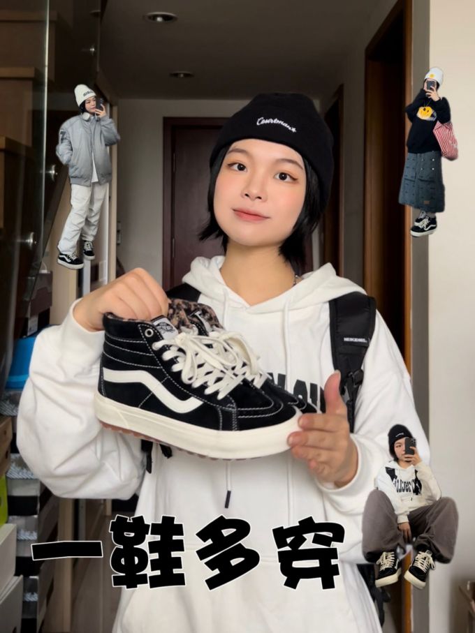 高帮 系带 