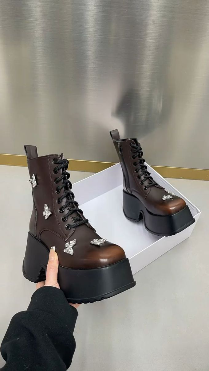 圆头 系带 皮革