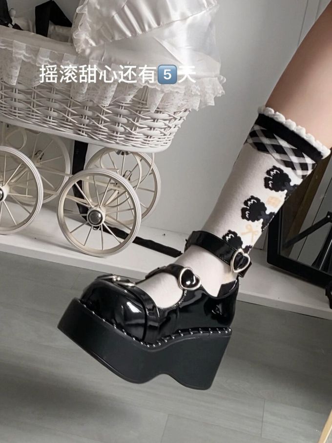 厚底 圆头 中口鞋 皮革