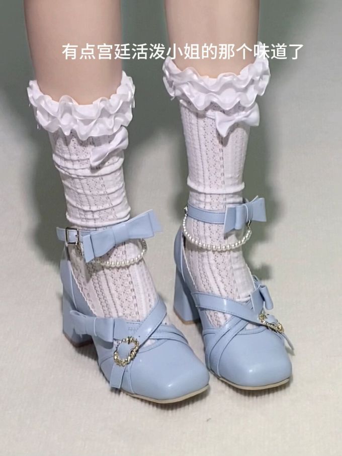 方头 袢扣 中口鞋 皮革
