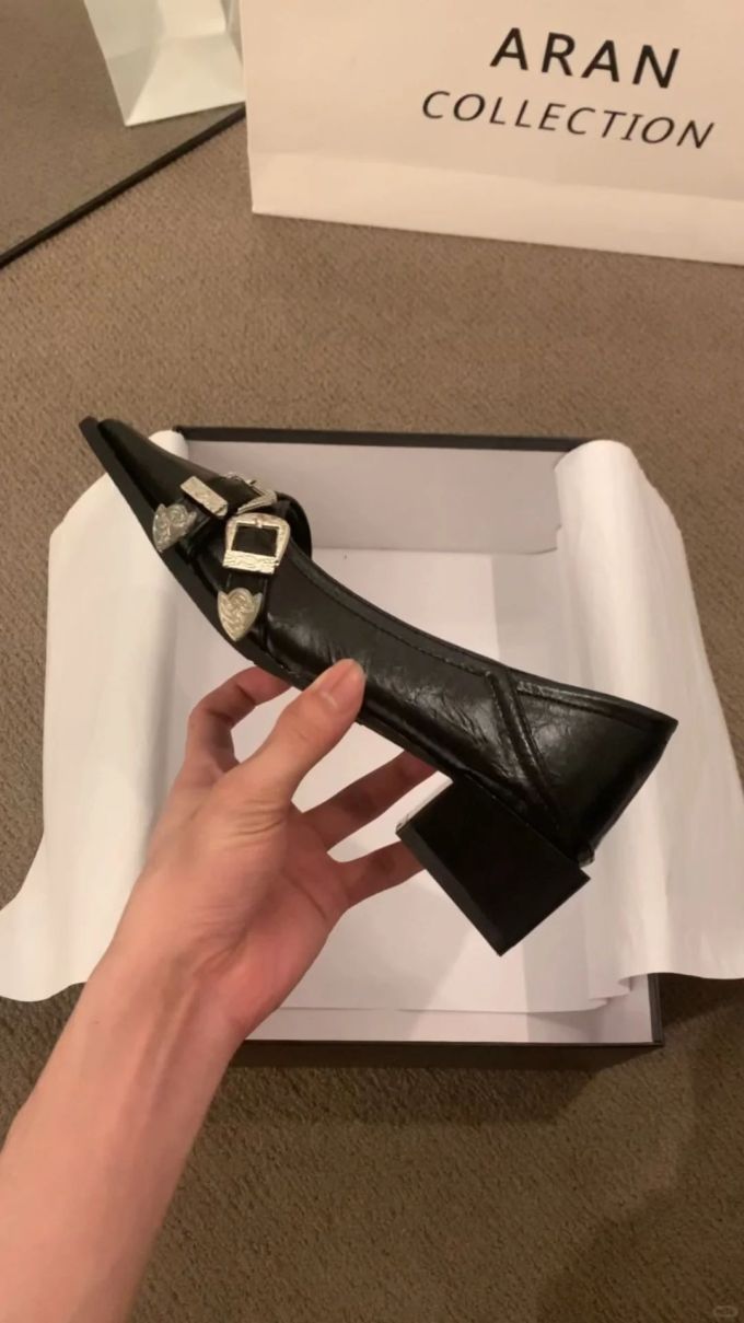 低帮 一脚蹬 浅口鞋 皮革