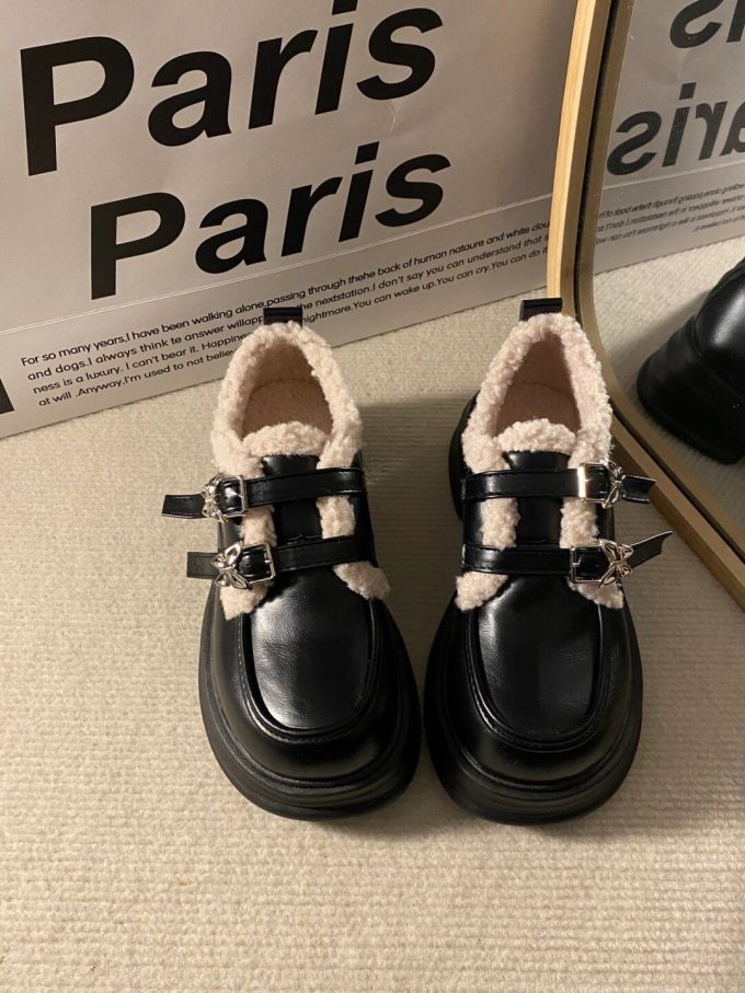 圆头 低帮 中口鞋 皮革 