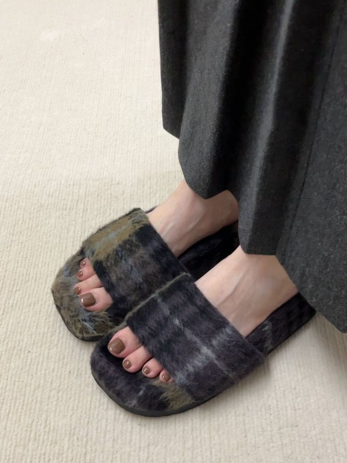 平底 无帮 绒毛/绒面