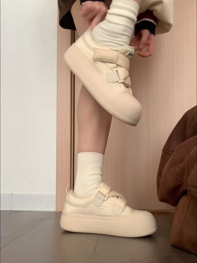 圆头 魔术贴 皮革 