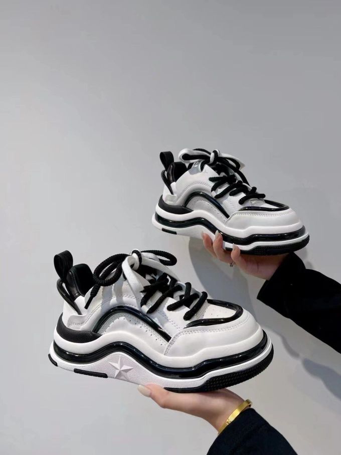 中帮 系带 皮革
