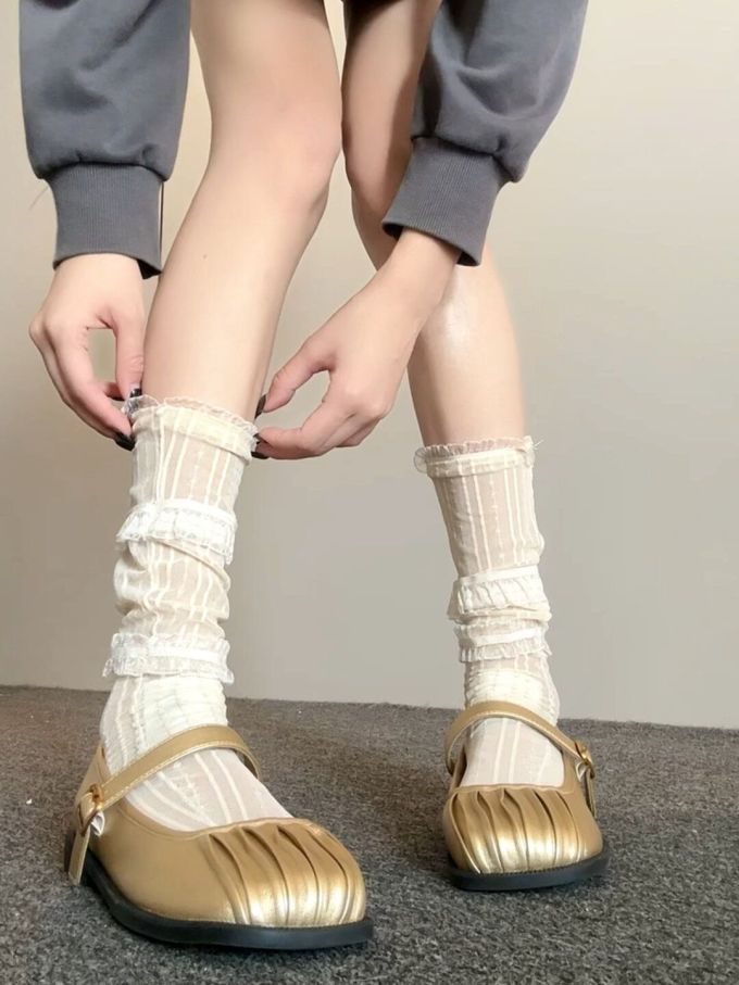 方头 袢扣 中口鞋 皮革 