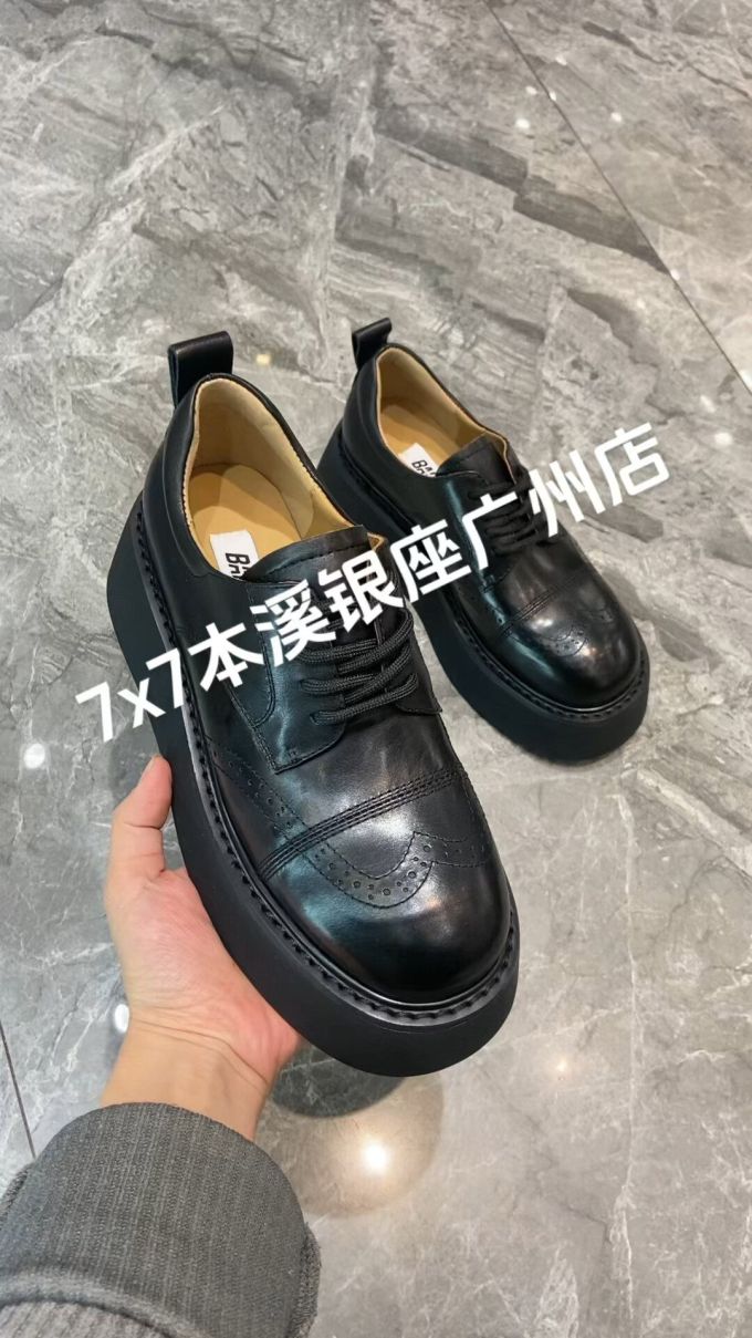 圆头 系带 皮革 