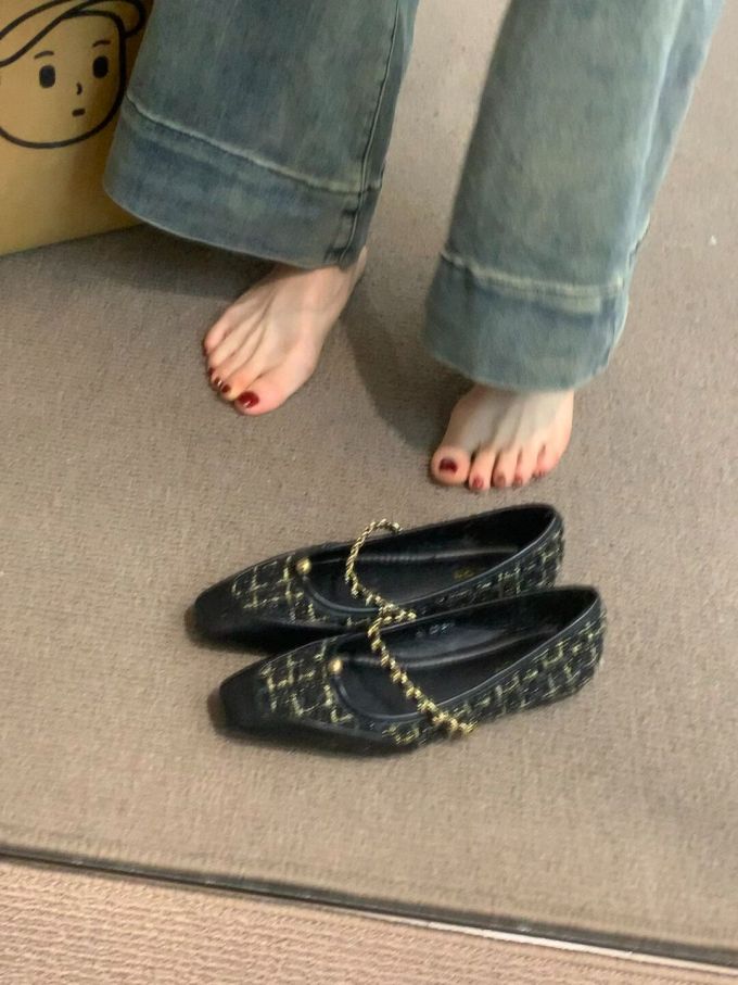 方头 低帮 一脚蹬 浅口鞋 皮革