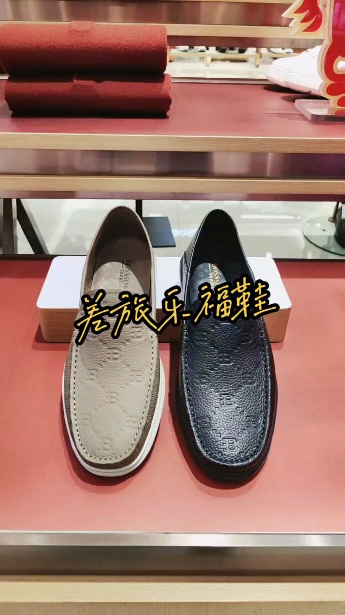 圆头 低帮 一脚蹬 深口鞋 皮革